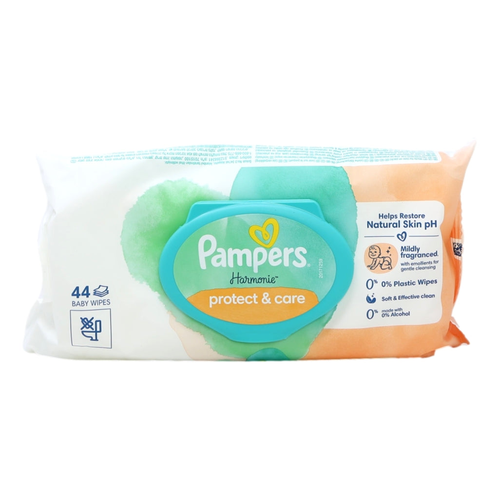 Pampers Baby Wipes Harmonie 44s Protect & Care