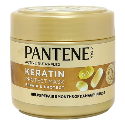 Pantene Keratin Protect Mask jar on a white background