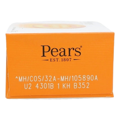 Orange soap box with 'Pears' branding on a white background