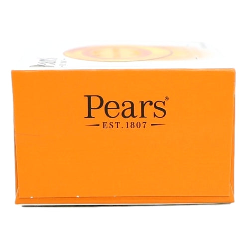 Orange soap box with 'Pears' branding on a white background