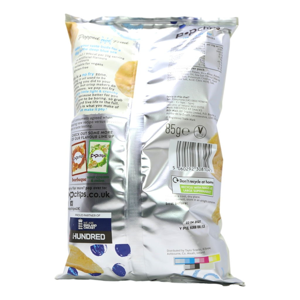 Popchips Sea Salt Flavour Potato Snacks 85g