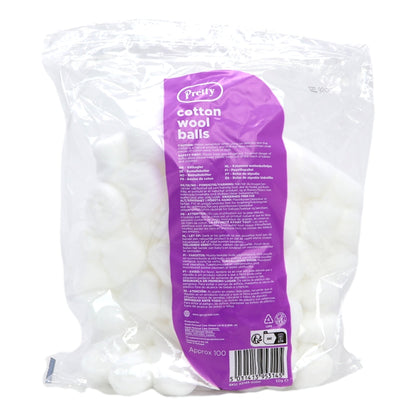 Pretty Cotton Wool Balls - 100 White