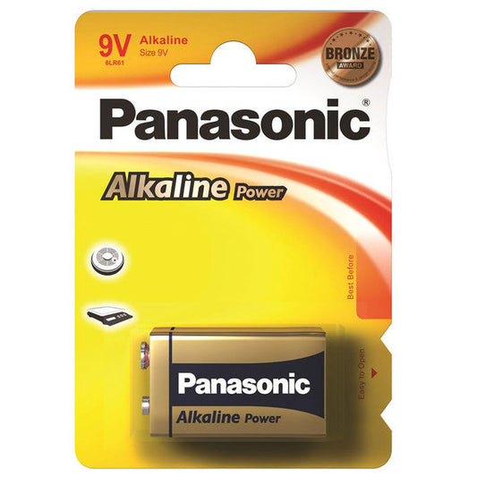 Panasonic Batteries alkaline power  9v  1s