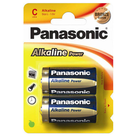 Panasonic Batteries alkaline power  C 2s