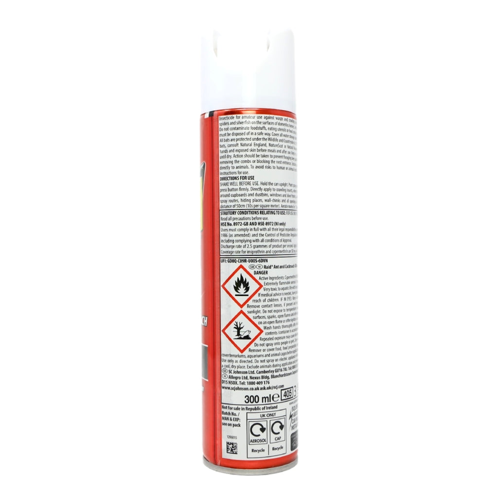 Raid Insect Killer 300ml Ant & Cockroach (CIK)