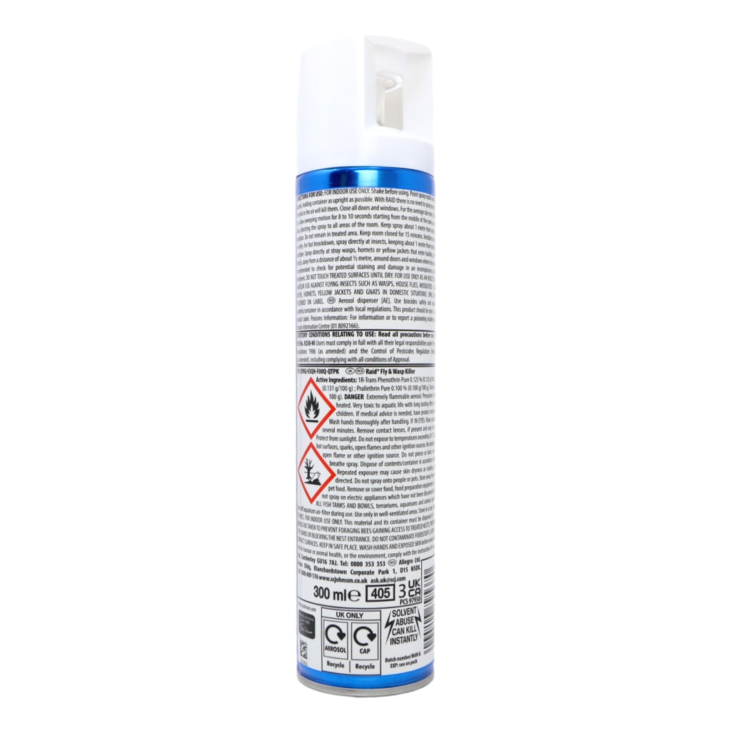 Raid Insect Killer Spray 300ml Fly & Wasp (CIK)