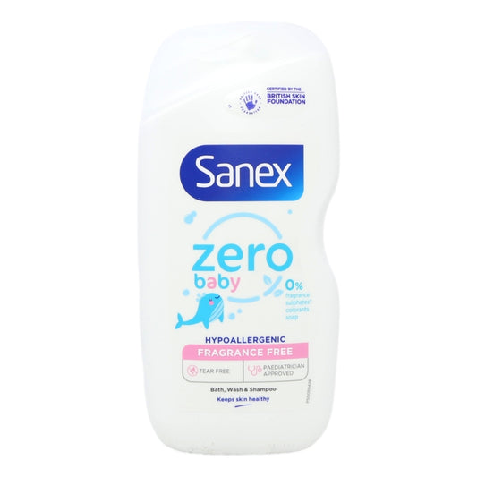 Sanex Baby Wash 450ml Zero % Baby Fragrance Free