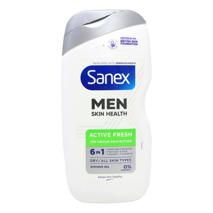 Sanex Shower Gel Men 400ml Active Fresh
