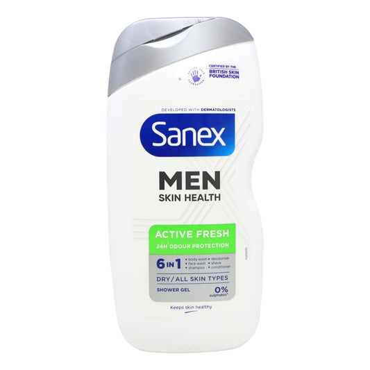 Sanex Shower Gel Men 400ml Active Fresh