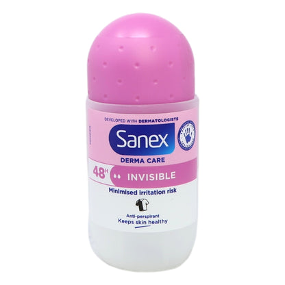 Sanex Deo Roll On 50ml 72hr Invisible Dry