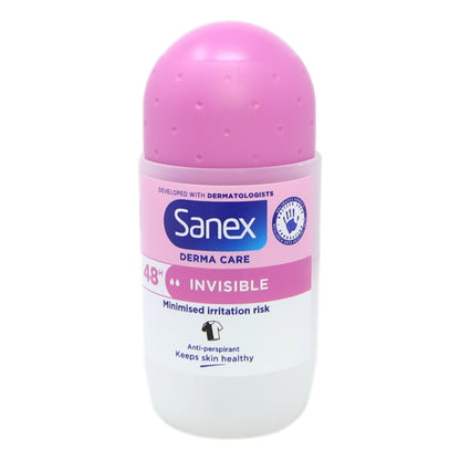 Sanex Deo Roll On 50ml 72hr Invisible Dry