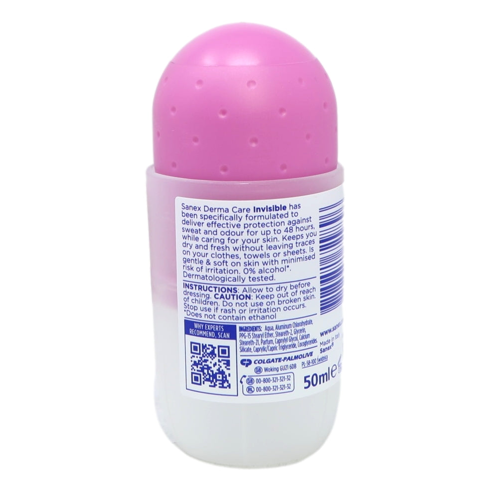 Sanex Deo Roll On 50ml 72hr Invisible Dry