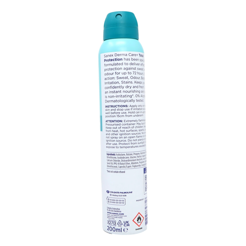Sanex Deo Spray 200ml 72hr Total Protection