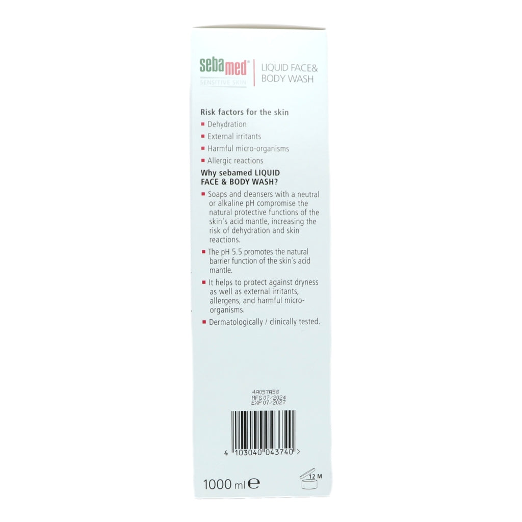 Sebamed Liquid Face & Body Wash 1L