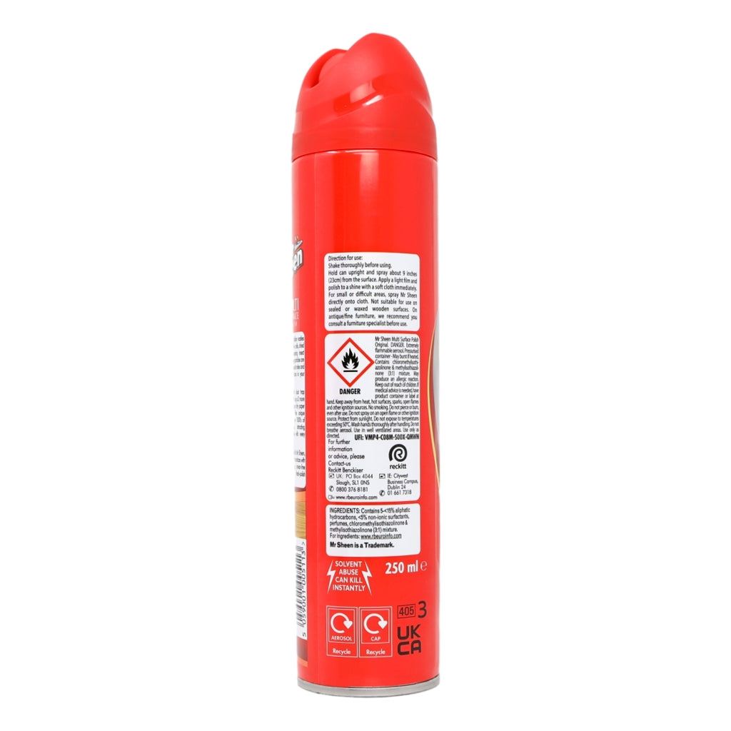 Mr Sheen Aerosol Multi Surface Polish 250ml Original