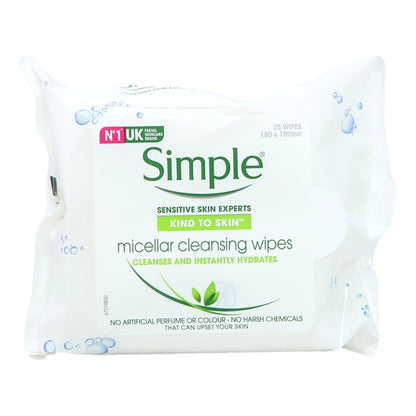 Simple Face Wipes 25s Micellar Cleansing