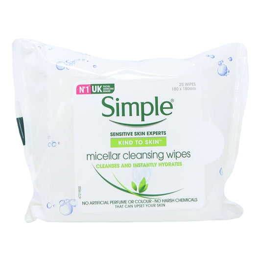 Simple Face Wipes 25s Micellar Cleansing