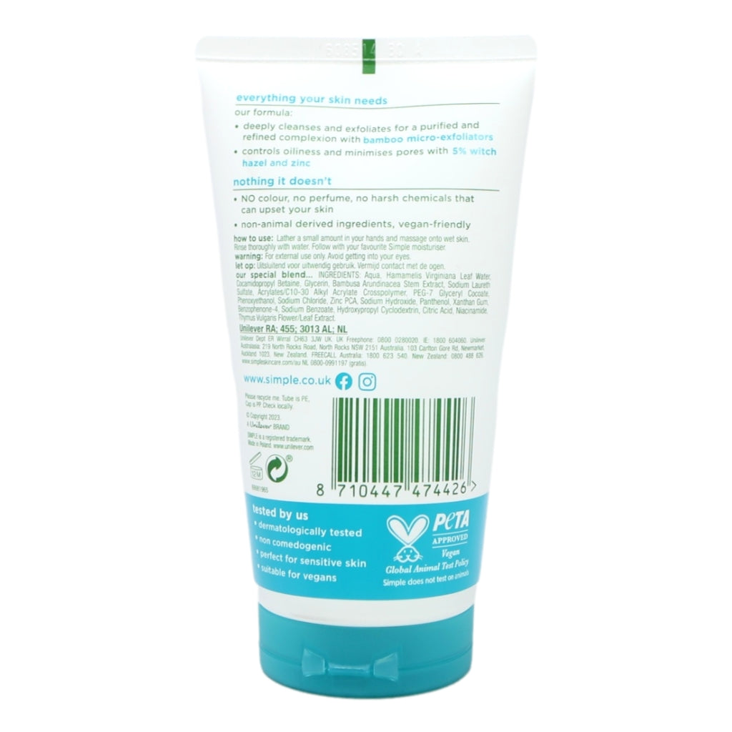 Simple Facial Scrub 150ml Clear Pore