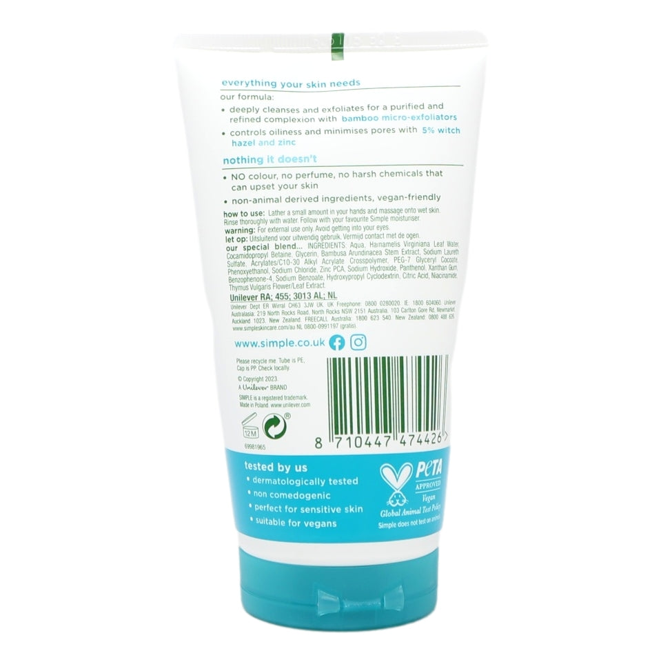 Simple Facial Scrub 150ml Clear Pore