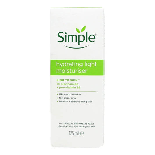 Buy Simple Moisturiser 125ml Light Hydrating (For sale in Asia and Africa) online at Intamarque Wholesale – Trusted FMCG distributor