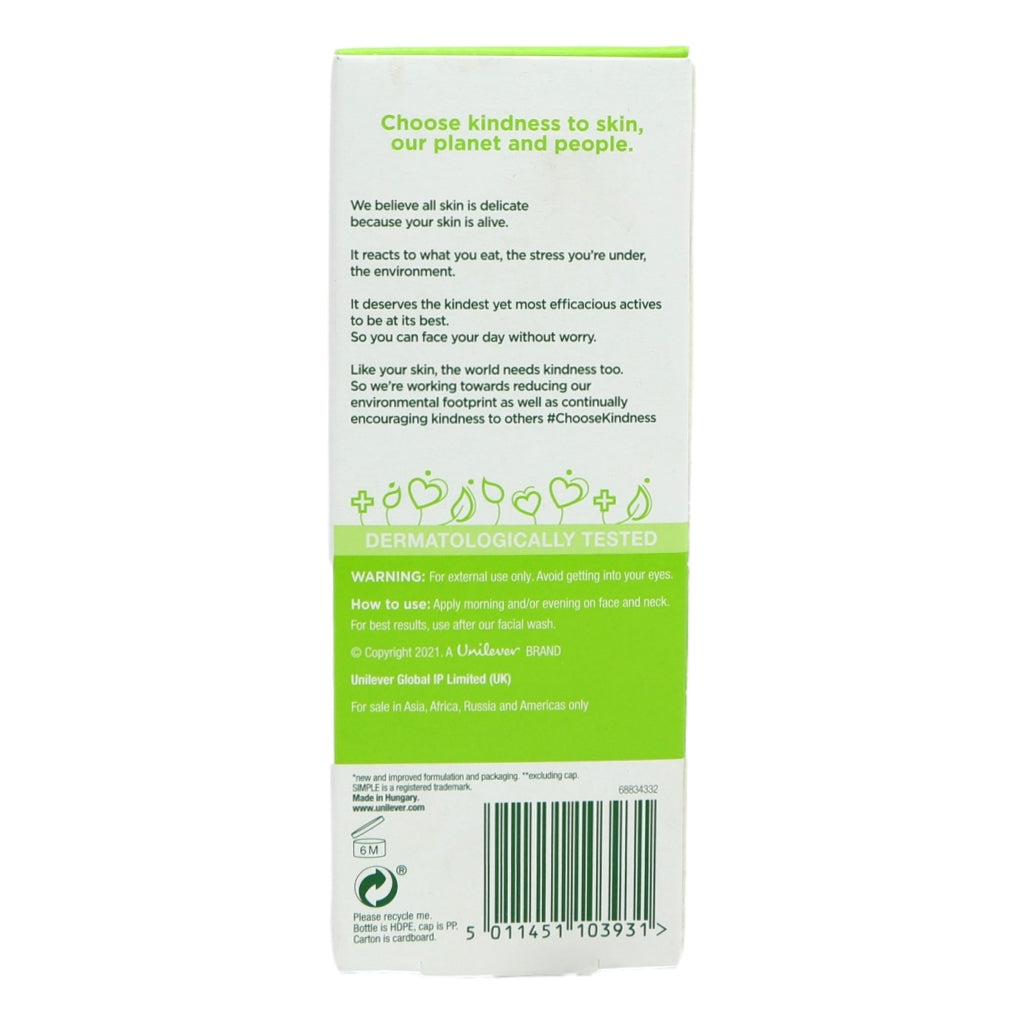 Simple Hydrating Light Moisturiser - Export
