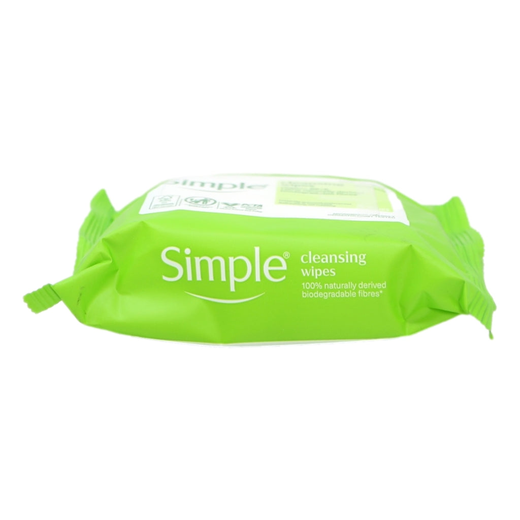 Simple Face Wipes 25s Cleansing Biodegradable Pack