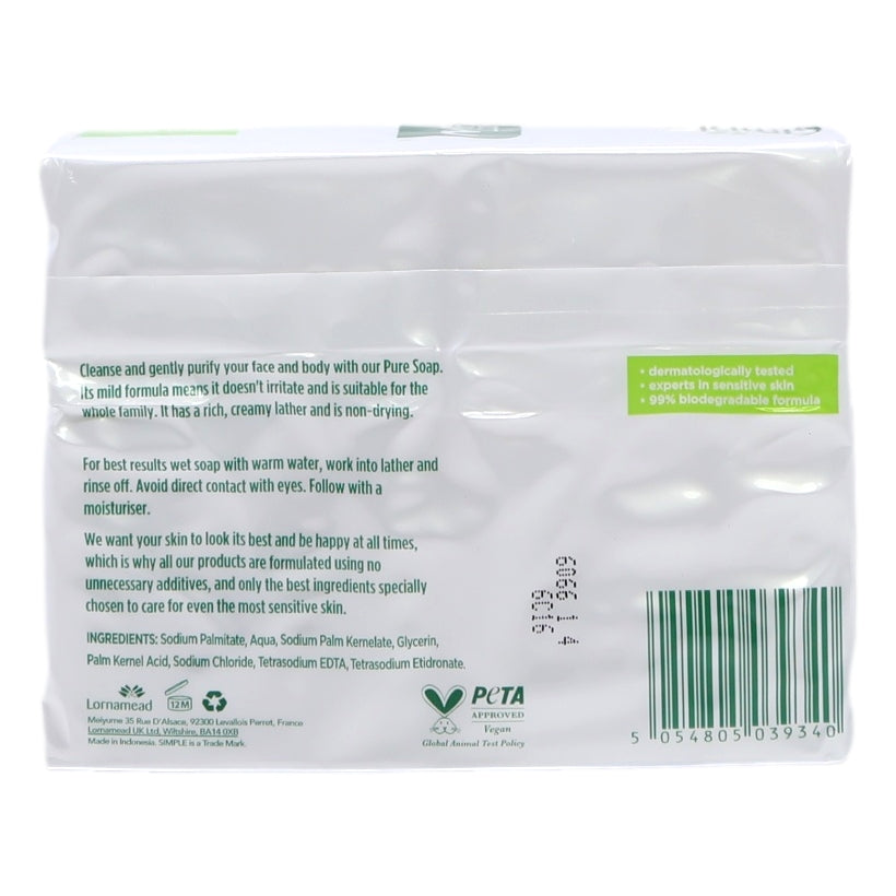 Simple Bar Soap 2x100g Pure