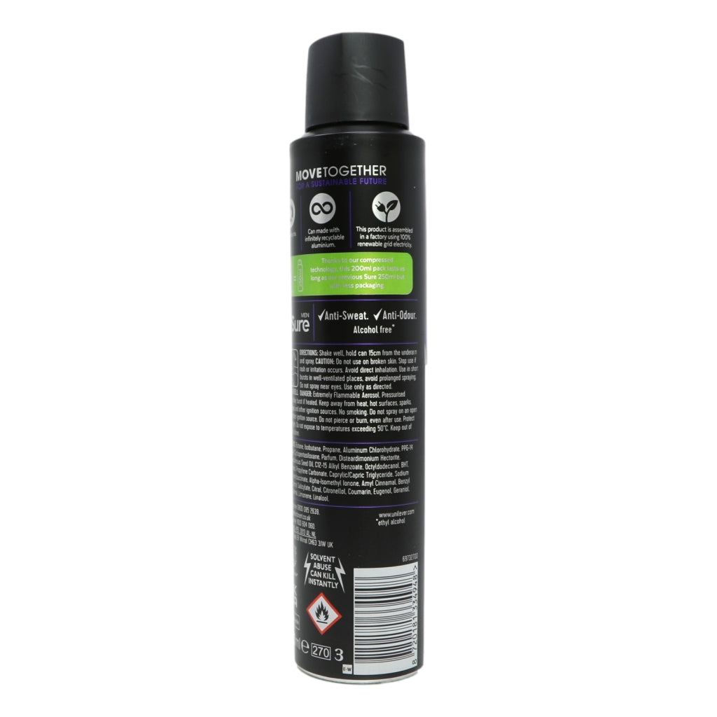 Sure Female Anti Perspirant Aerosol 200ml Active Dry