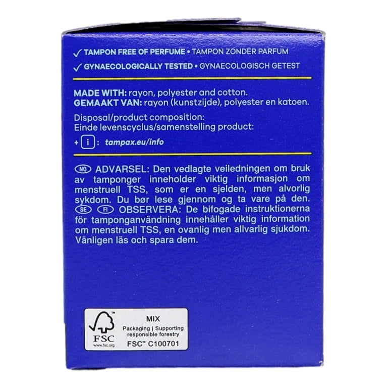 Blue box with text and a label on a white background