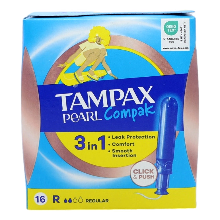 Tampax Compak Pearl 16s Regular