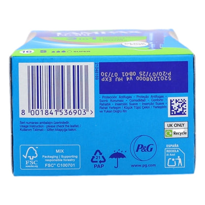 Tampax Compak Pearl 16s Super