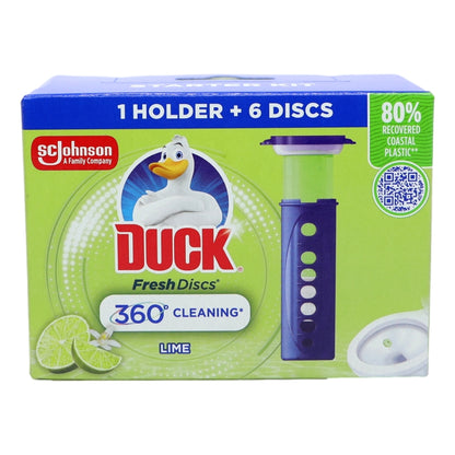 Toilet Duck Fresh Disc Holder Starter Pack 6pk Lime