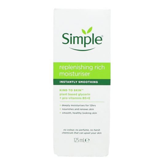 Buy Simple Rich Moisturiser 125ml (For sale in Asia and Africa) online at Intamarque Wholesale – Trusted FMCG distributor