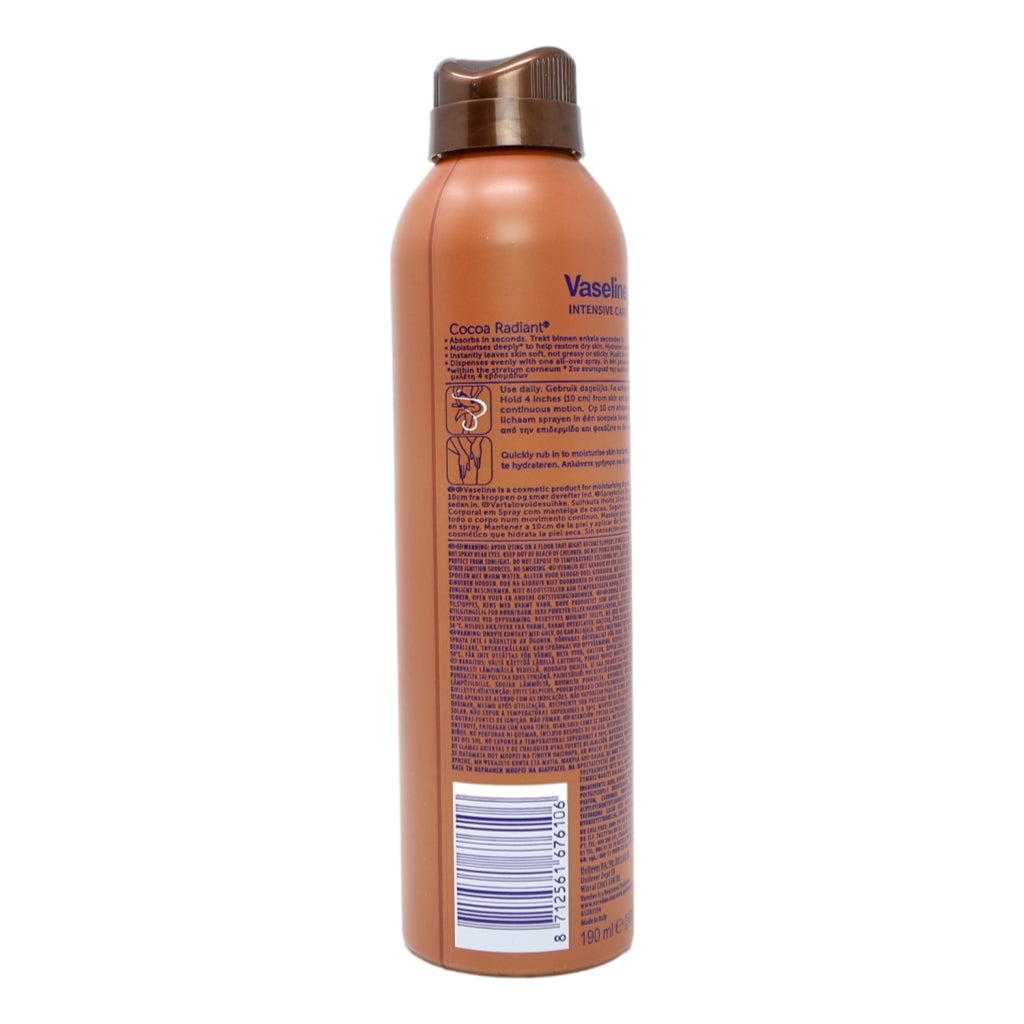 Vaseline Spray & Go Moisturiser 190ml Cocoa