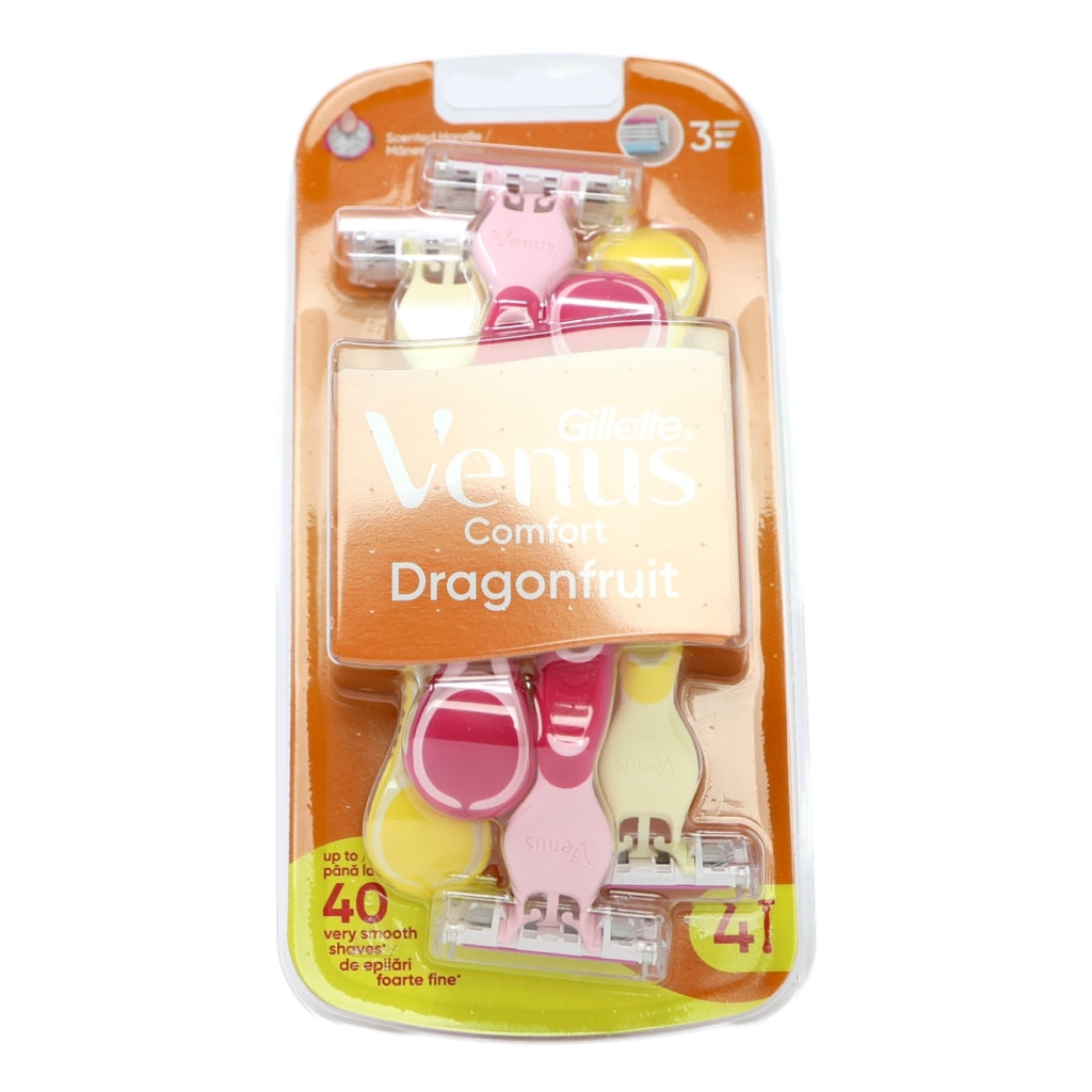 Gillette Venus 3 Disposable Razors 4s Dragonfruit