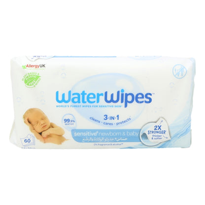 Waterwipes Bio Baby Wipes 60's Sensitive (GB & AR Text)