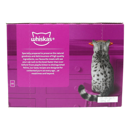 Whiskas 1+ Adult Wet Cat Food Pouches Meaty Meals In Jelly