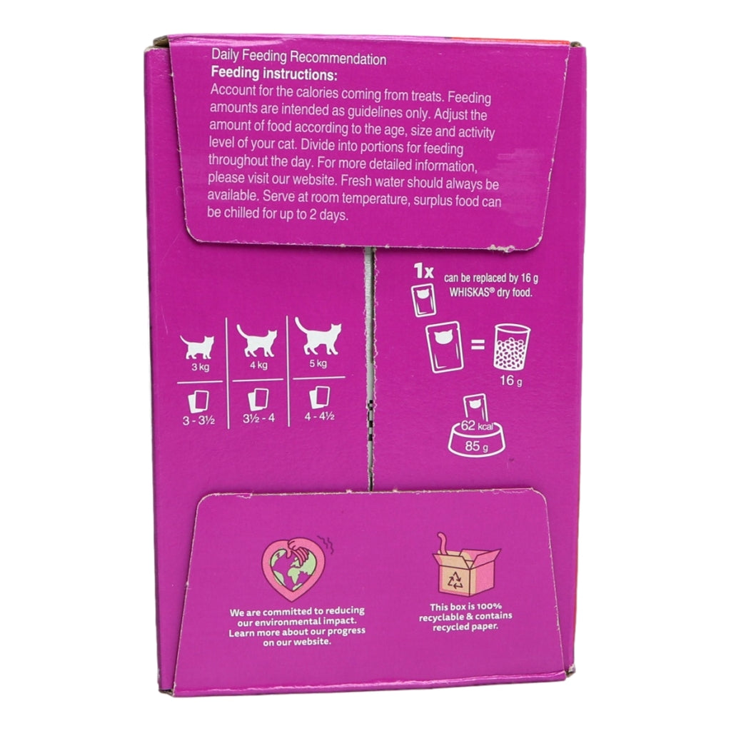 Whiskas 1+ Adult Wet Cat Food Pouches Meaty Meals In Jelly