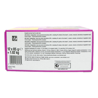 Whiskas 1+ Adult Wet Cat Food Pouches Poultry Feasts In Jelly