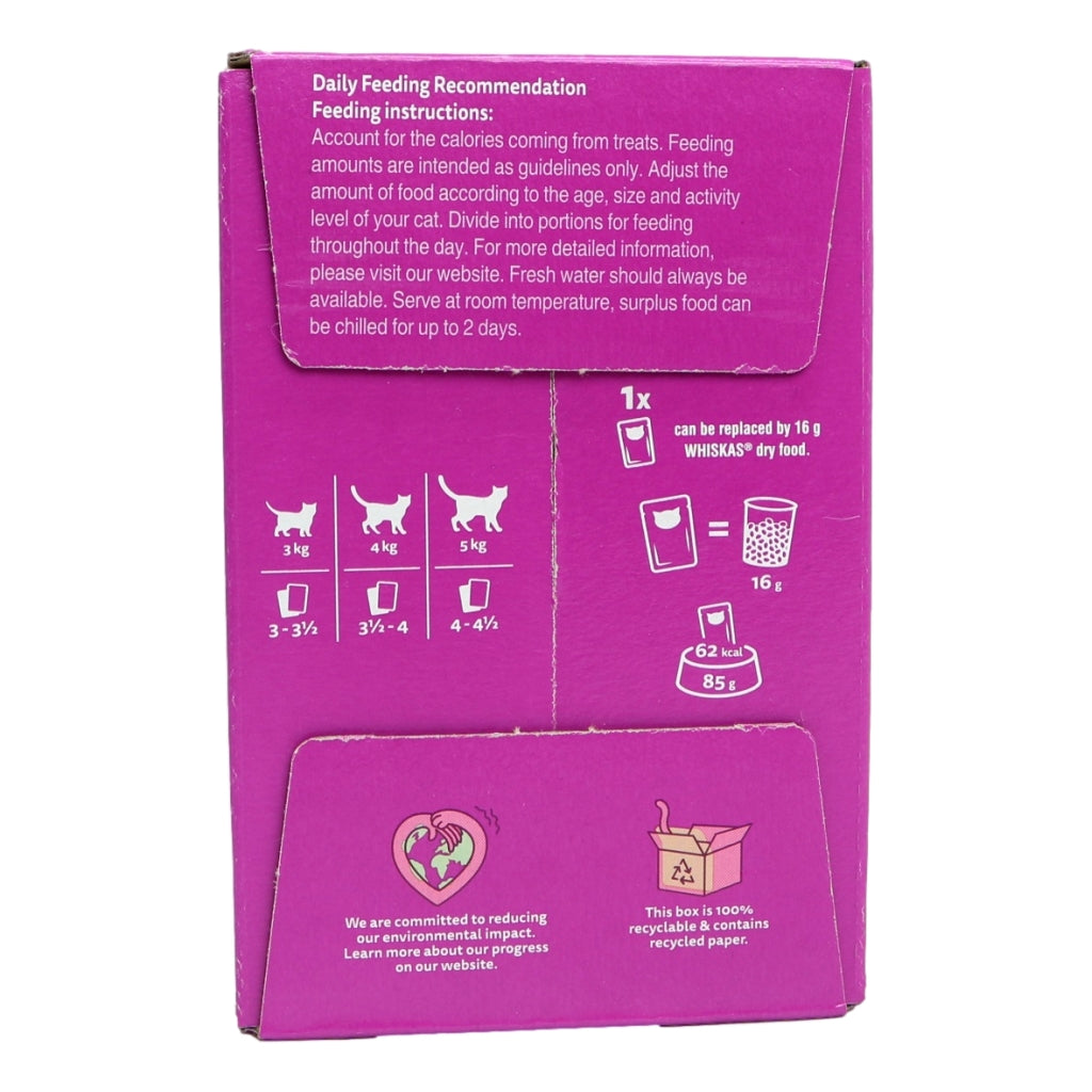 Whiskas 1+ Adult Wet Cat Food Pouches Poultry Feasts In Jelly