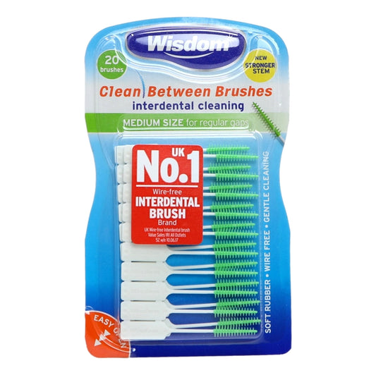 Clean Between Interdental Brushes 20s Medium Green