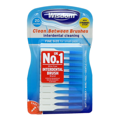 Wisdom Clean Between Interdental Brushes 20s Fine Blue