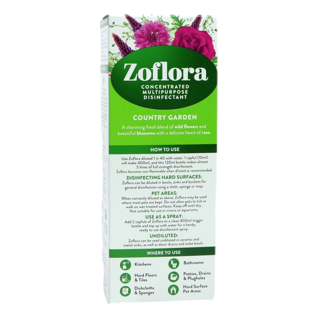 Zoflora Disinfectant 120ml Country Garden