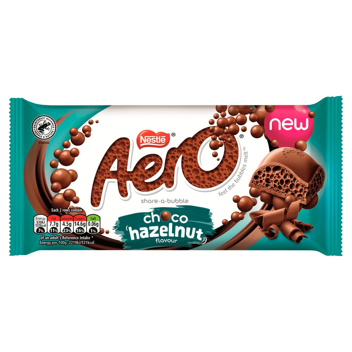 Aero Hazelnut Flavour Choco 90g - UK Food & Drink - 8445291117198