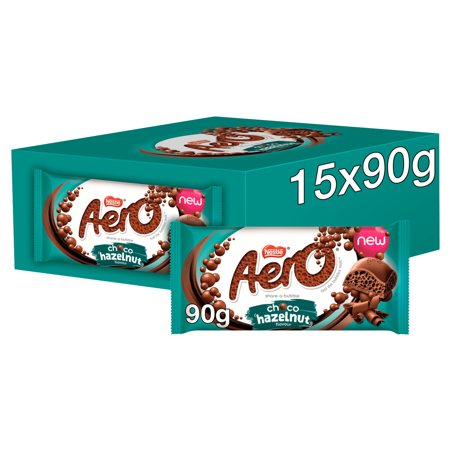 Aero Hazelnut Flavour Choco 90g - UK Food & Drink - 8445291117198