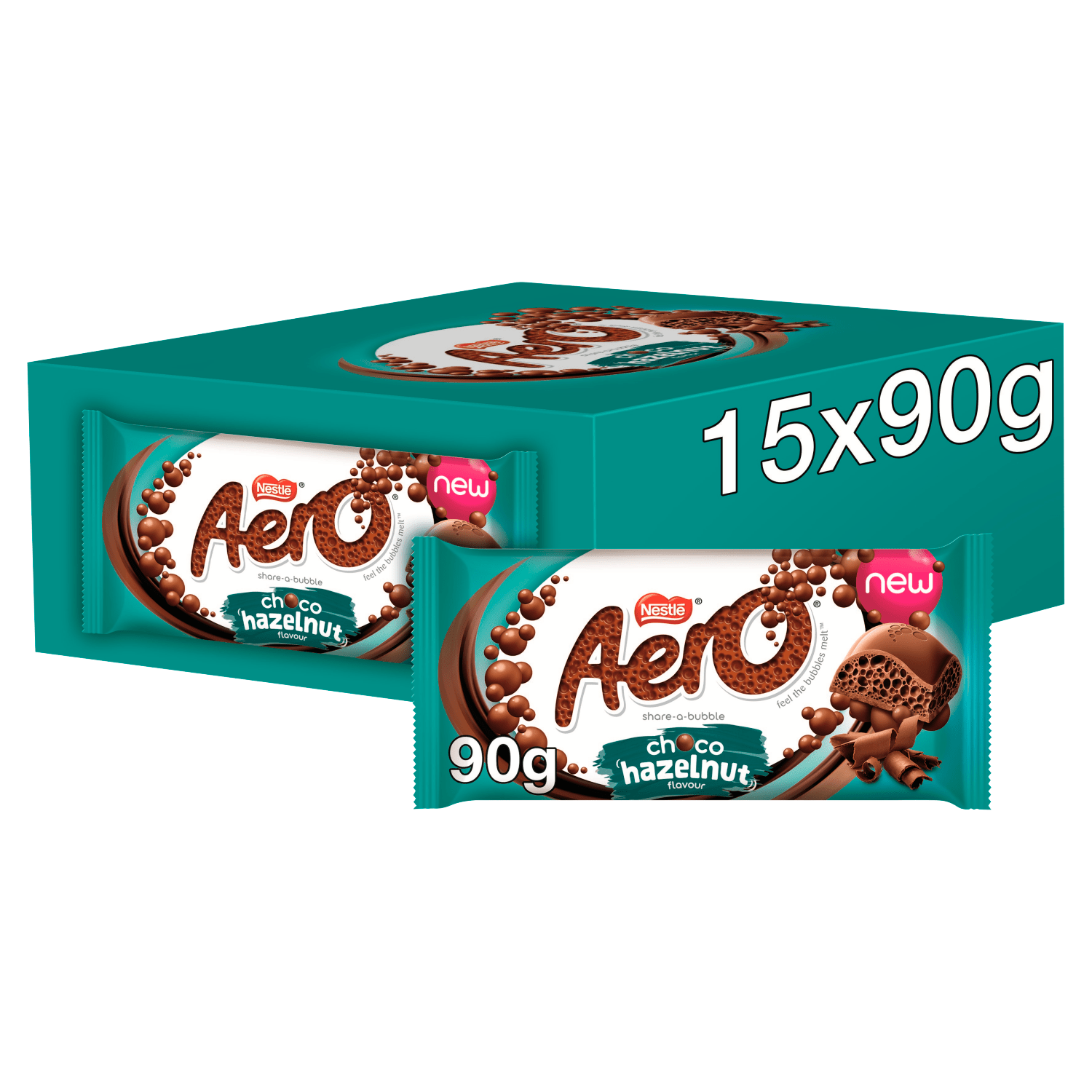 Aero Hazelnut Flavour Choco 90g - UK Food & Drink - 8445291117198