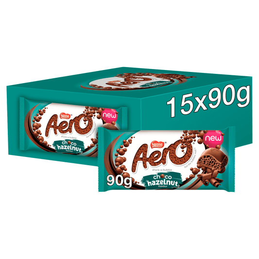Aero Hazelnut Flavour Choco 90g - UK Food & Drink - 8445291117198