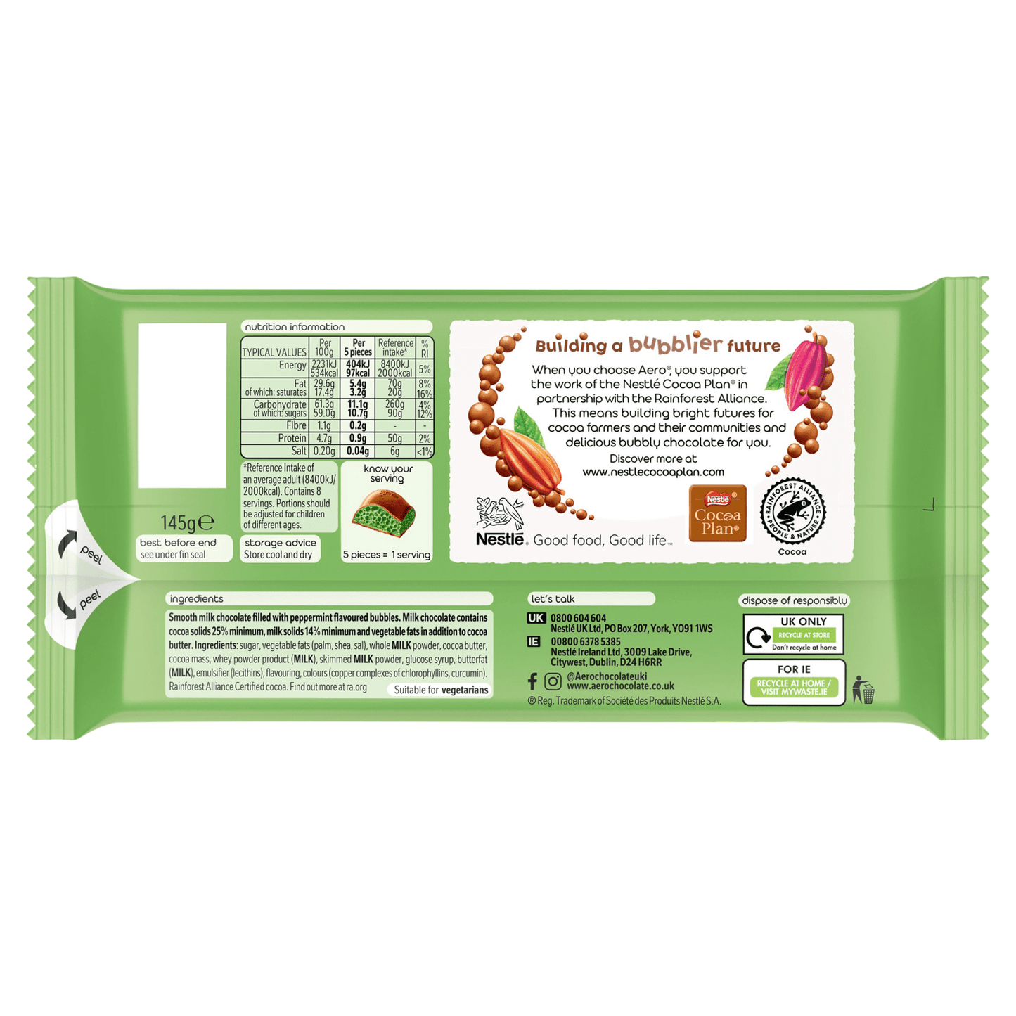 Aero Peppermint 145g - UK Food & Drink - 8445290835390