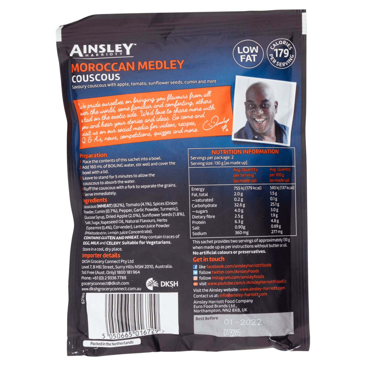 Ainsley Moroccan Medley Couscous 100g - UK Food & Drink - 5050665016729