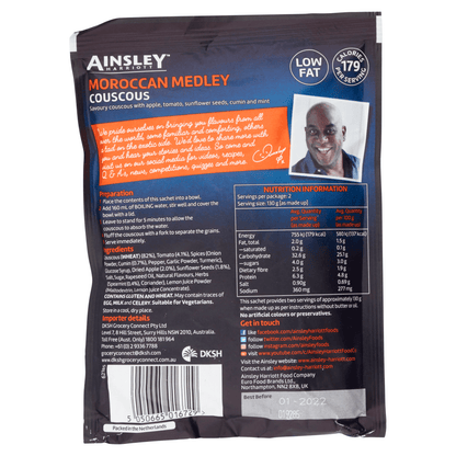 Ainsley Moroccan Medley Couscous 100g - UK Food & Drink - 5050665016729